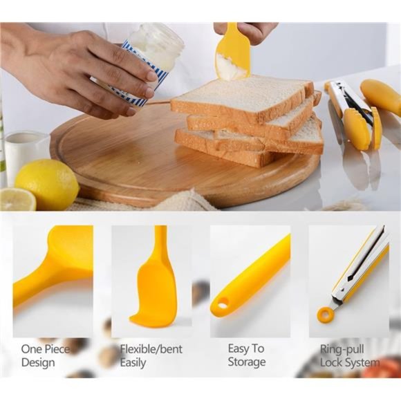 Kitchen Utensil Set 11-piece Non-stick Silicone Cookware, Suitable for Cooking - Picture 2 of 6